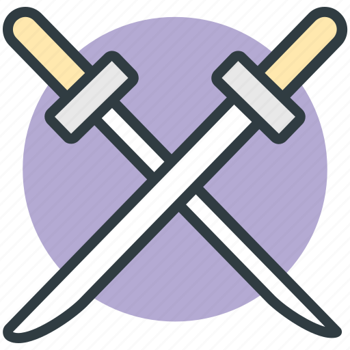 Crossguard swords, medieval blade, medieval swords, swords, two swords icon - Download on Iconfinder