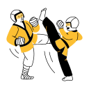 fight, boxing, kicking, athletes, sportsmen 