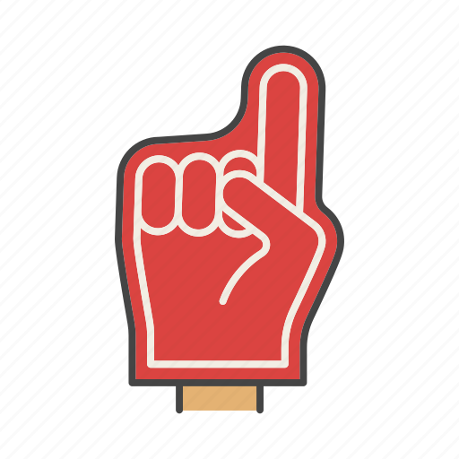 American, fan, finger, foam finger, football, glove, hand icon - Download on Iconfinder