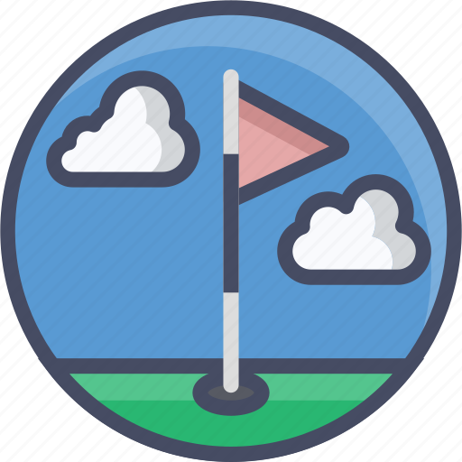 Course, fitness, flag, golf, hole, sports icon - Download on Iconfinder