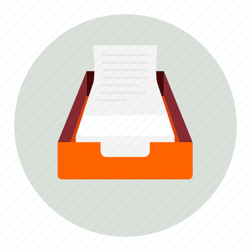 Drawer, out, paper, documents icon - Download on Iconfinder