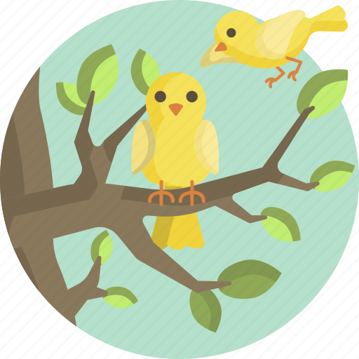 Bird, leaf, nature, tree, spring, branch icon - Download on Iconfinder