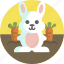 bunny, animal, carrot, spring, rabbit, field 