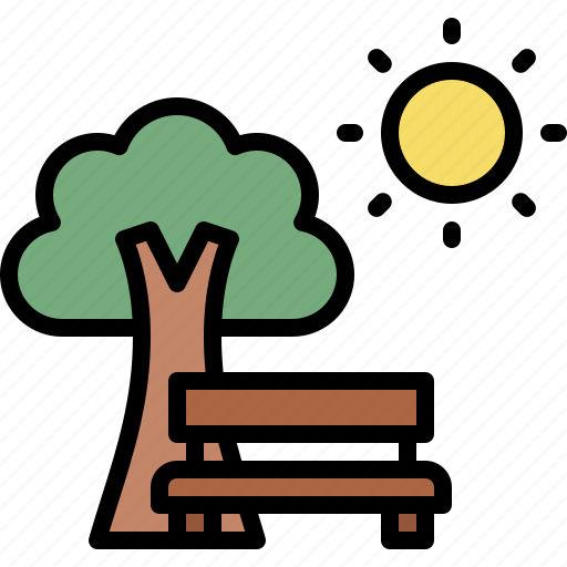 Park, chair, sun, tree icon - Download on Iconfinder