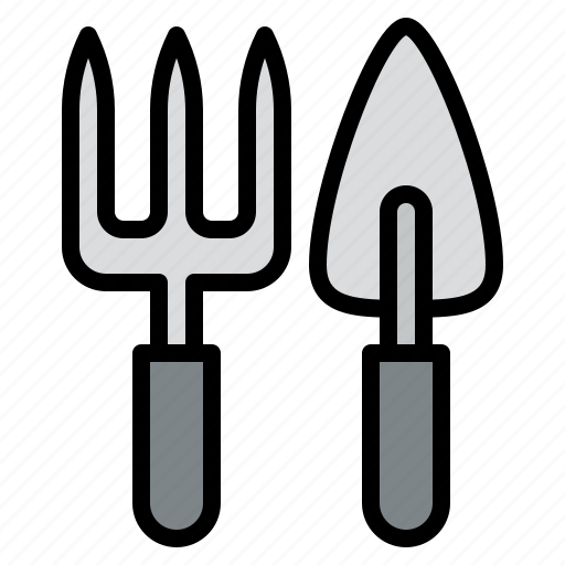 Trowel, hand, fork, gardening, tools, planting icon - Download on Iconfinder