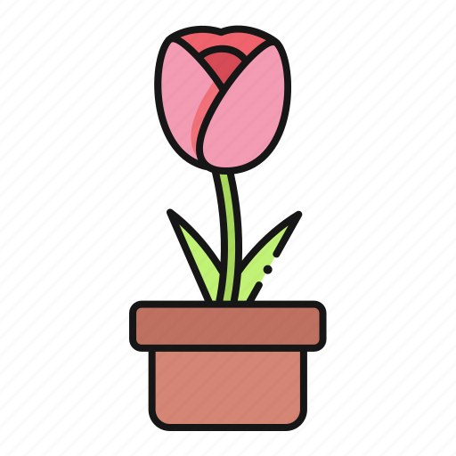 Tulip, nature, flower, pot icon - Download on Iconfinder