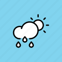 cloud, drizzle, forecast, rain, rainfall, sun, weather