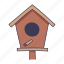 bird, house, birdhouse, garden 