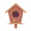 bird, house, birdhouse, garden 