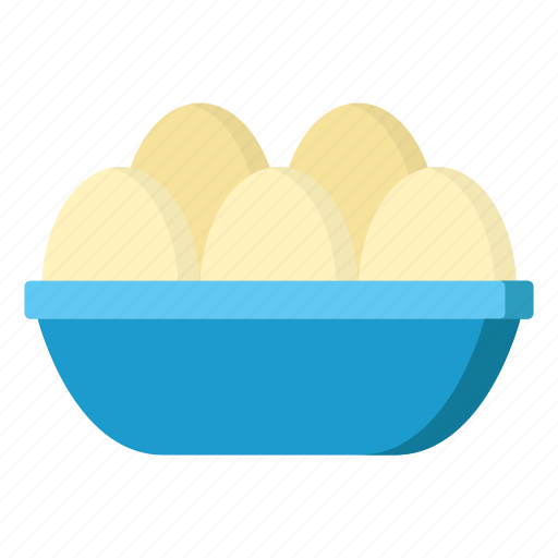 Eggs, eggs bowl, egg, food, basket, bowl, spring icon - Download on Iconfinder