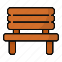 bench, park, wooden chair, rest area, relax, seat