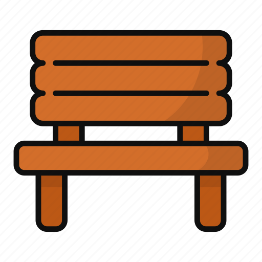 Bench, park, wooden chair, rest area, relax, seat icon - Download on Iconfinder
