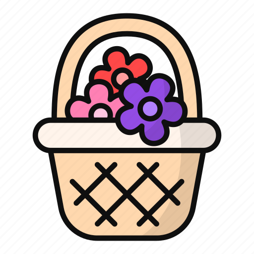 Flower basket, bouquet, springtime, decoration, gardening, floral, flower bunch icon - Download on Iconfinder
