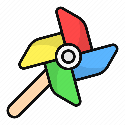 Paper windmill, pinwheel, origami, toy, childhood, plaything icon - Download on Iconfinder