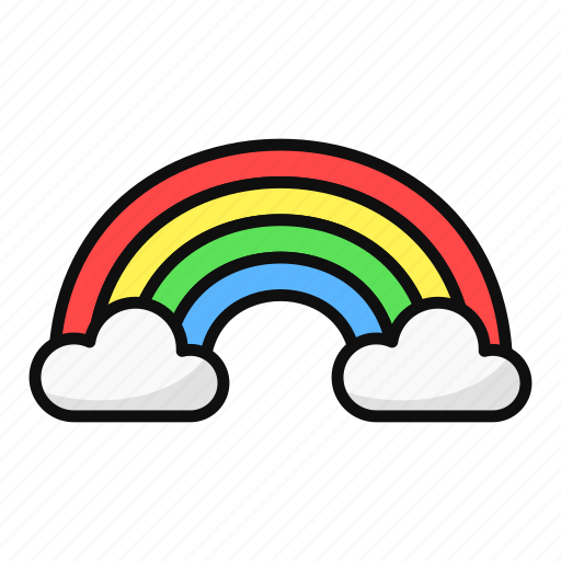Rainbow, colorful, rain, spring, weather, forecast, spectrum icon - Download on Iconfinder