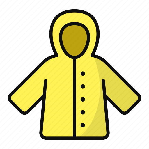 Raincoat, protection, cloth, jacket, rainy, fashion, weather icon - Download on Iconfinder