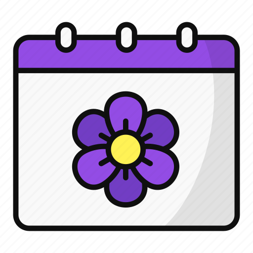 Spring calendar, springtime, date, event, schedule, season, organizer icon - Download on Iconfinder