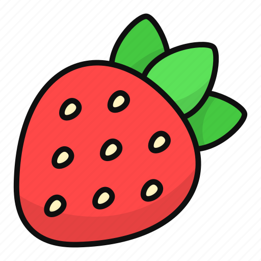 Strawberry, fruit, healthy food, juicy, garden, organic, flavor icon - Download on Iconfinder