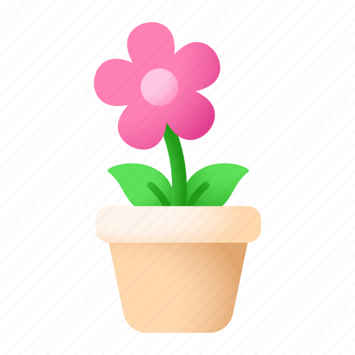 Flower pot, garden, indoor plant, decoration, bloom, floral icon - Download on Iconfinder