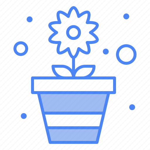 Pot, blossom, flora, flower, garden icon - Download on Iconfinder