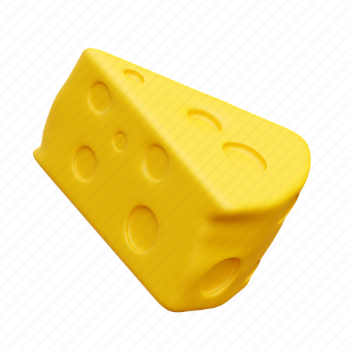 Cheese, dairy, food, healthy 3D illustration - Download on Iconfinder