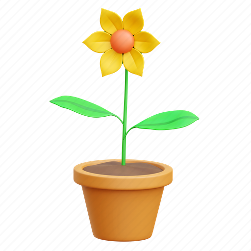 Flower, plant, spring, nature 3D illustration - Download on Iconfinder