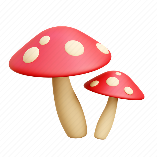 Mushroom, fungi, fungus, plant 3D illustration - Download on Iconfinder