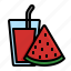 juice, drink, watermelon, summer 