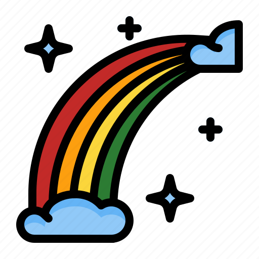 Rainbow, colorful, spring, cloud icon - Download on Iconfinder