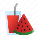 juice, watermelon, drink, summer