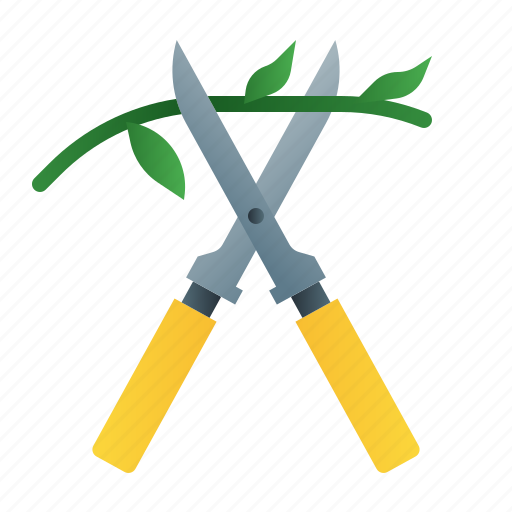 Pruning shears, scissors, garden, leaf icon - Download on Iconfinder