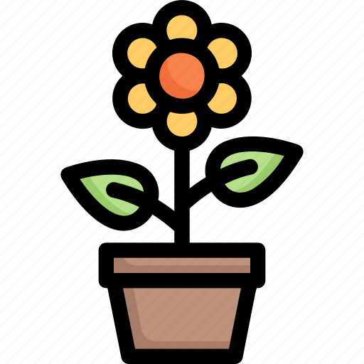 Flower, nature, plant, pot, season, spring, weather icon - Download on Iconfinder