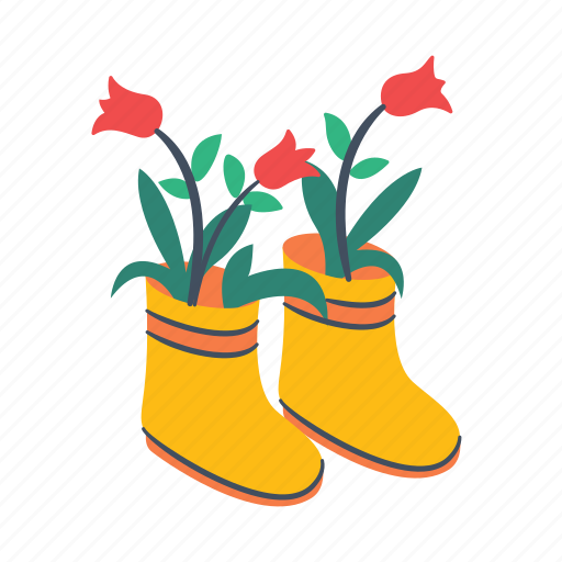 Flower, boot, spring, gardeing, nature, plant, springtime icon - Download on Iconfinder