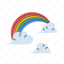rainbow, weather, nature, cloud, sky, rain, spectrum