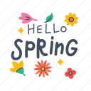 spring, time, season, flower, nature, hello