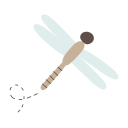 dragonfly, doodle, simple, fly, wing