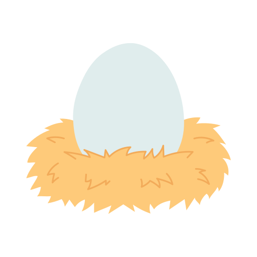 Egg, hay, straw, chicken, bird icon - Free download