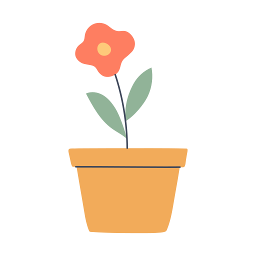 Flower, pot, clipart, growing, decorate icon - Free download