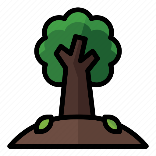 Spring, season, nature, tree, hill icon - Download on Iconfinder