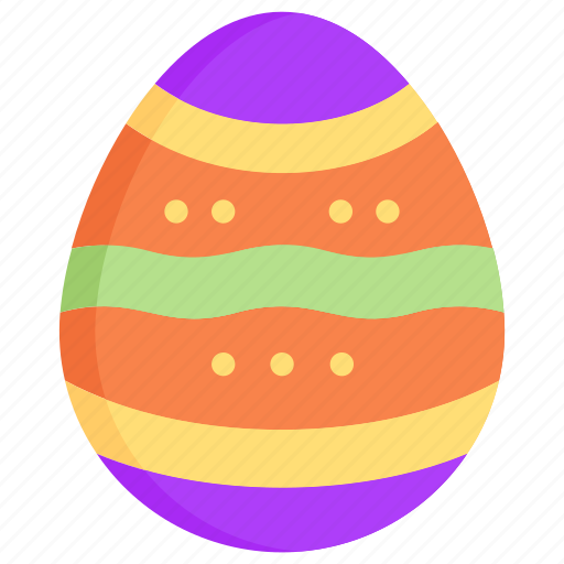 Colored, decoration, easter egg, nature, season, spring, weather icon - Download on Iconfinder