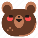 bear, teddy, face, animal, emoji