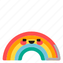 rainbow, forecast, climate, emoji, sun