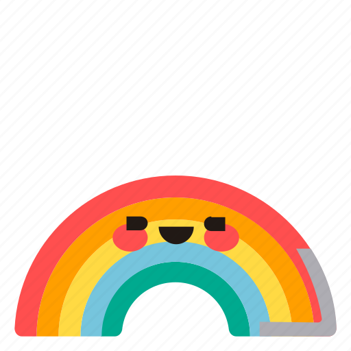 Rainbow, forecast, climate, emoji, sun icon - Download on Iconfinder