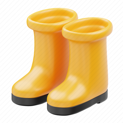 Gardening, boot, gardening boot, gardening-shoes, shoes, boots, footwear 3D illustration - Download on Iconfinder
