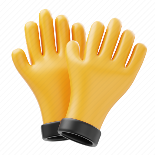 Gardening, gloves, gardening gloves, hand-gloves, farming-gloves, equipment, garden 3D illustration - Download on Iconfinder
