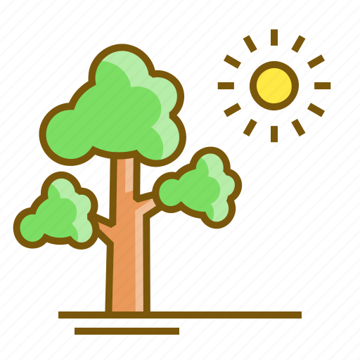 Forest, nature, sunny, tree icon - Download on Iconfinder