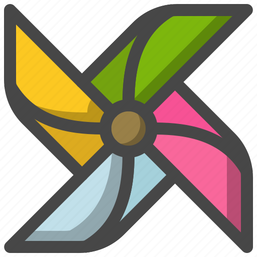 Paper, pinwheel, sesaon, spring, wind, windmill icon - Download on Iconfinder