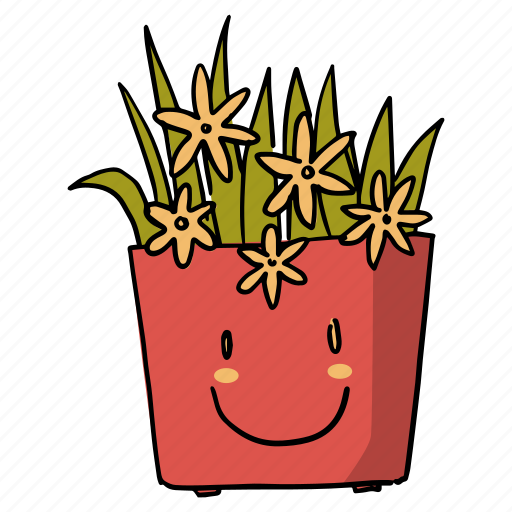 Flower, pot, plant, nature, garden, spring, leaf icon - Download on Iconfinder