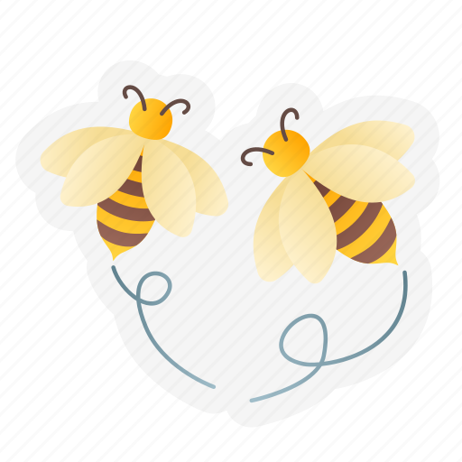 Bee, insect, bug, nature, season, garden sticker - Download on Iconfinder