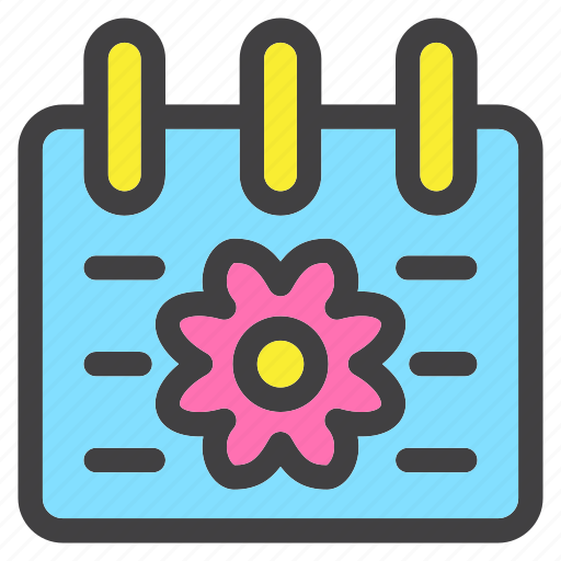 Calendar, coming, date, flower, month, season, spring icon - Download on Iconfinder